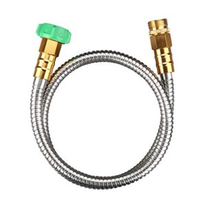 beaulife 304 stainless steel metal garden hose connector 5 feet short garden water hose extension extender, drinking water hose lead and bpa free
