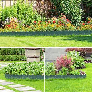 EEOCWF Garden Edging Border, Garden Landscape Edging Borders, 20pcs Plastic Garden Fence Edging, Interlocking Landscaping Edging, Flexible Lawn Edging Flower Bed Border, for Outdoor Patio Pathway