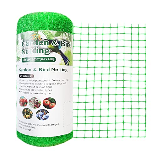 VOCRAY Bird Netting for Garden, 7 x 100ft Green Garden Netting for Protect Plants, Fruit Trees, Vegetables Against Birds, Deer and Other Animals