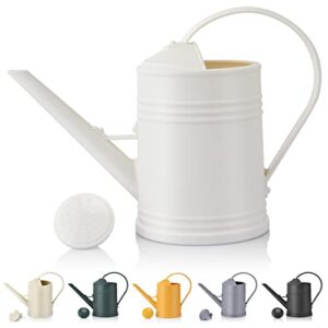okrek watering can indoor watering cans for house plants, small watering can indoor plants, plant watering can for outdoor plants garden flower (1/2 gallon, white)