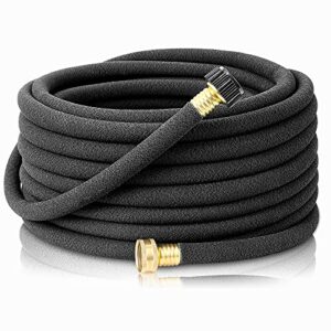 styddi soaker hose, 1/2″ x 50 ft round soaker garden hose, heavy duty water seeper hose great for garden vegetable beds, lawn and plants