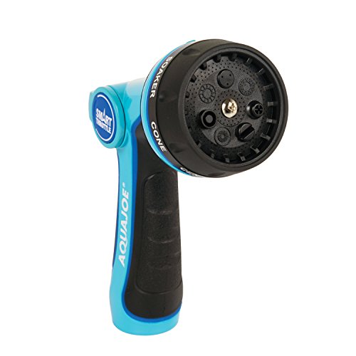 Aqua Joe AJHN102 Heavy Duty Indestructible Metal Multi Function Adjustable Hose Nozzle with Smart Throttle