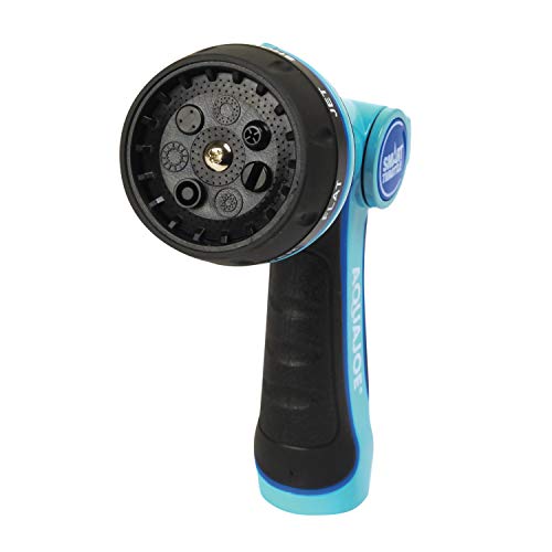 Aqua Joe AJHN102 Heavy Duty Indestructible Metal Multi Function Adjustable Hose Nozzle with Smart Throttle