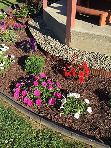 Corrugated Garden Edging (4in W x 10ft L, Rusted)