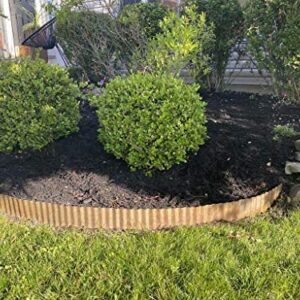 Corrugated Garden Edging (4in W x 10ft L, Rusted)