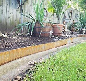 Corrugated Garden Edging (4in W x 10ft L, Rusted)