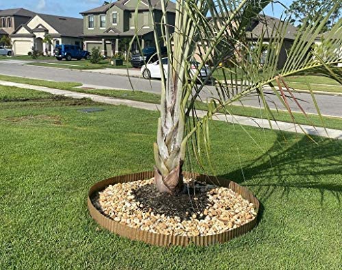 Corrugated Garden Edging (4in W x 10ft L, Rusted)