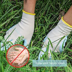 Gardening Gloves for Women, Womens Work Gloves with Foam Nitrile Coating, 3 Pairs Breathable Protective Work Gloves Garden Gloves DIY Gloves (Small, 3 pairs)