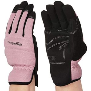 amazon basics women’s work or garden gloves – small, pink