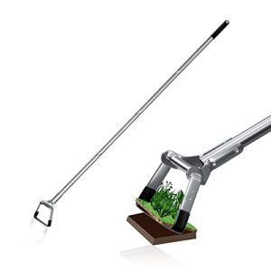 namaii 5.3ft/64 instirrup hoe garden tool, scuffle loop hula hoes with adjustable 35-49-64 in length bar, triangle carbon steel head for gardening, weeding, cultivator