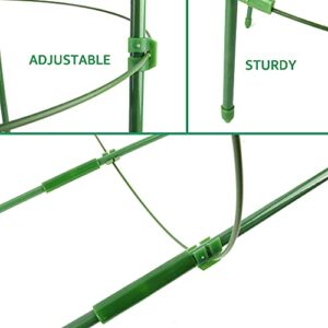 Adjustable Tomato Cage Plant Support Cages 36 inches Garden Cucumber Trellis，Plant Stake with 4 Adjustable Ring, Support Rings for Vegetables，Flowers，Fruit，Rose Vine Climbing Plants （4 Pack ）
