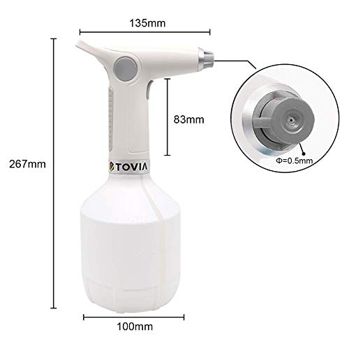 T TOVIA 1L Electric Plant Mister Spray Bottle for Indoor/Outdoor Plants, Electric Watering Can with Adjustable Copper Spout, Automatic Plant Watering Devices, for Hair, Cleaning Home, Gardening