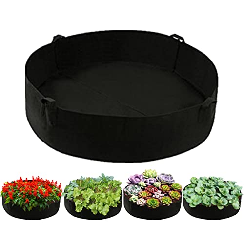 Fabric Raised Garden Bed,Extra Large Fabric Raised Planting Bed with Handles Round Raised Planter 100Gallon Garden Grow Bags for Outdoor Vegetables, Plant, Flowers Growing