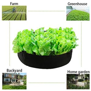 Fabric Raised Garden Bed,Extra Large Fabric Raised Planting Bed with Handles Round Raised Planter 100Gallon Garden Grow Bags for Outdoor Vegetables, Plant, Flowers Growing