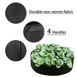 Fabric Raised Garden Bed,Extra Large Fabric Raised Planting Bed with Handles Round Raised Planter 100Gallon Garden Grow Bags for Outdoor Vegetables, Plant, Flowers Growing