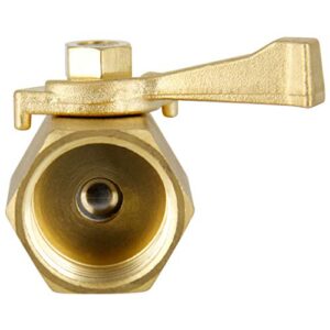 Twinkle Star Super Heavy Duty 3/4" Brass Shut Off Valve Garden Hose Connector, TWIS3005