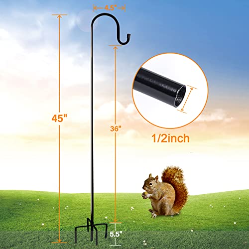 Shepherd-Hooks Adjustable for Bird-Feeder Lantern Plant-Hook Garden-Stake - Plant Stand Hanger for Outdoor Flower Basket, Bird Feeder Hanger Weddings Décor