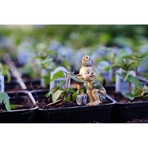 Top Collection Miniature Fairy & Terrarium Garden Pixie Gardening Statue with Shovel & Bucket, Small, Tan, Silver