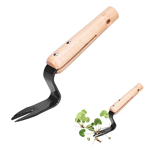 Elegital Kana Hoe 217 Japanese Garden Tool - Hand Hoe/Sickle is Perfect for Weeding and Cultivating. The Blade Edge is Very Sharp., Beige-028