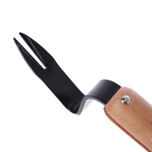 Elegital Kana Hoe 217 Japanese Garden Tool - Hand Hoe/Sickle is Perfect for Weeding and Cultivating. The Blade Edge is Very Sharp., Beige-028