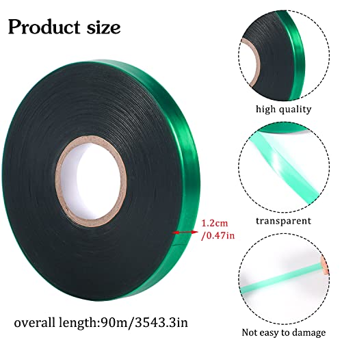 Prudiut 295 Ft ×2 Rolls (590 Ft) Plant Tape, 1/2" Stretch Garden Tape Sturdy Plant Ribbon Nursery Tree Tape Support for Indoor Outdoor Patio Plant, Tree, Vegetables, Branches