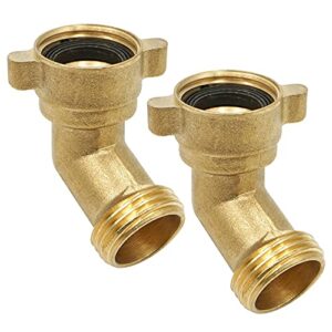 garden hose elbow connector ? degree solid brass adapter hose extender for eliminates stress and strain on rv water intake hose fittings