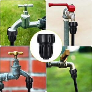 Yulaiyoen 1/2 Inch Drip Irrigation Tubing Faucet Adapter 3 Pack, 3/4" to 1/2" Irrigation Hose Adapter, 3/4 Inch Faucet Connector Garden Hose Adapter