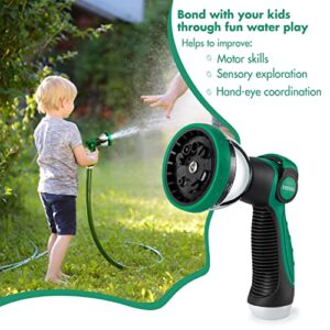 FivxTrail Garden Hose Nozzle - Heavy-Duty Water Hose Sprayer Nozzle with 10 Spraying Patterns, Garden Hose Nozzle Sprayer with Thumb Control and Easy Control On-Off Valve for Home, Garden, Car Wash