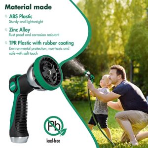 FivxTrail Garden Hose Nozzle - Heavy-Duty Water Hose Sprayer Nozzle with 10 Spraying Patterns, Garden Hose Nozzle Sprayer with Thumb Control and Easy Control On-Off Valve for Home, Garden, Car Wash