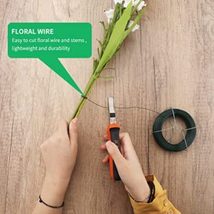 KINGLAKE GARDEN Green Flexible Paddle Wire,0.65 MM 328 Feet Green Florist Wire Floral Wire,Floral Bind Wire Floral Flexible Paddle Wire for DIY Craft, Holiday Decoration