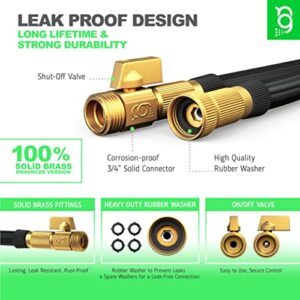 Nifty Grower Expandable Garden Hose 100FT - Hoses Expandable 100 FT Heavy Duty w/Double Latex Core - 100 Foot Hose w/Brass Fittings - Collapsible Hose 100FT