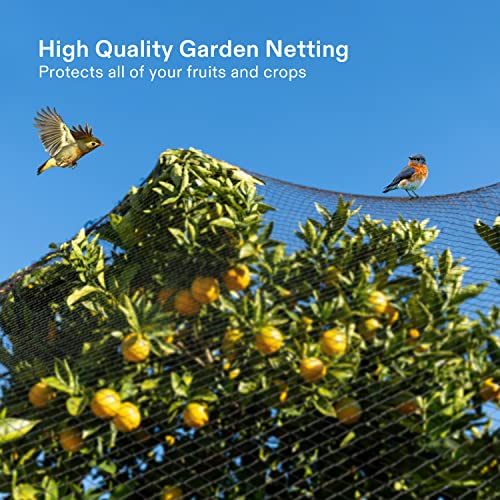 VIVOSUN Garden Netting, 7.5' x 65' Reusable Protection Net Mesh, Black Heavy Duty Trellis Netting, Garden Block Netting for Plants, Fruit Trees, Vegetables and Other Animals