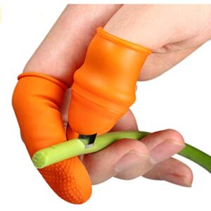 Fruit and Vegetable Picking Potted Plants Trim Silicone Thumb Knife Set Picking Portable Knife Garden Tools (2)