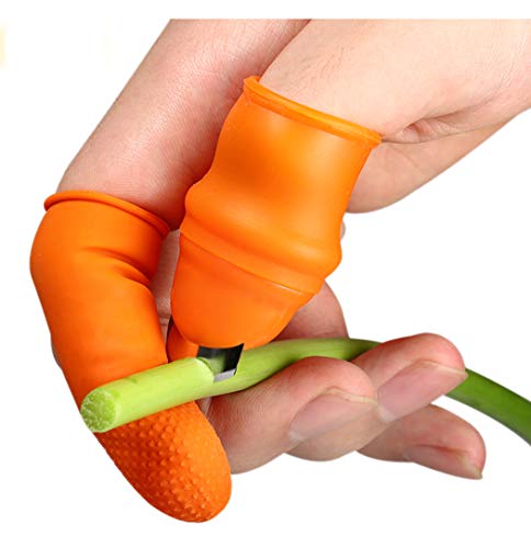 Fruit and Vegetable Picking Potted Plants Trim Silicone Thumb Knife Set Picking Portable Knife Garden Tools (2)