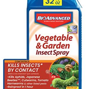 BioAdvanced Vegetable and Garden Insect Spray, Insecticide, 32-Ounce, Concentrate 701521A