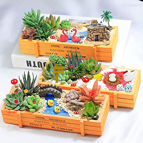 Dracarys Selected 50 Pieces Fairy Garden Accessories, Fairy Garden Kit, Fairy Garden Animals, Miniature Figurines, Micro Landscape Ornaments Kit, Garden DIY Kit, Environmental Resin