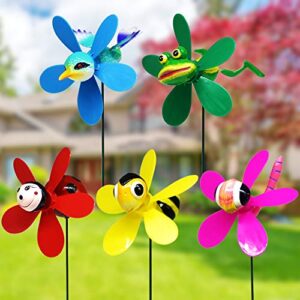 fenely garden pinwheels whirligigs wind spinner windmill toys for kids yard decor lawn decorations hummingbird decorative garden stakes outdoor whirlygig windmills gardening art whimsical baby gifts