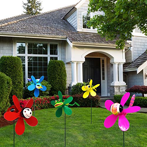 FENELY Garden Pinwheels Whirligigs Wind Spinner Windmill Toys for Kids Yard Decor Lawn Decorations Hummingbird Decorative Garden Stakes Outdoor Whirlygig Windmills Gardening Art Whimsical Baby Gifts