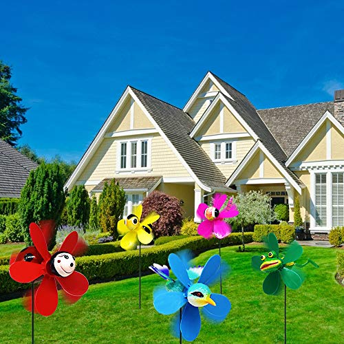 FENELY Garden Pinwheels Whirligigs Wind Spinner Windmill Toys for Kids Yard Decor Lawn Decorations Hummingbird Decorative Garden Stakes Outdoor Whirlygig Windmills Gardening Art Whimsical Baby Gifts