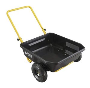 gorilla carts gcr-4 4 cu. ft, 300-pound capacity, poly yard cart, black/yellow