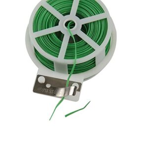 Shintop 328 Feet Garden Plant Twist Tie with Cutter for Gardening, Home, Office (Green)