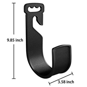 2 Pack Garden Hose Hanger Wall Mount Hose Holder Hook Fit To 25 50 75 100 150foot Hose (Large, Black)