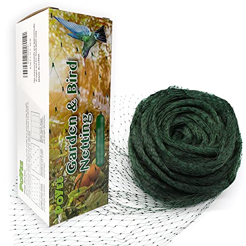 POYEE Garden Netting for Bird Green Net Provide Better Protection for Vegetables and Fruit Trees (13FT X 26FT)