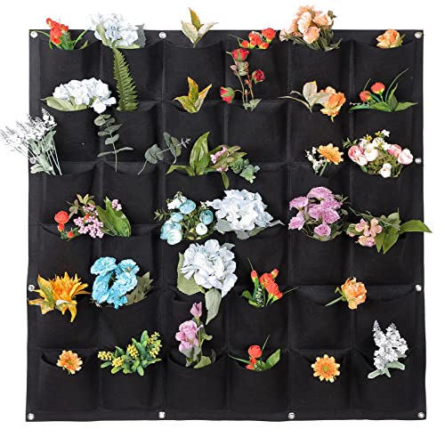 NATGAI 36 Pockets Vertical Wall Garden Planter Plant Grow Bag for Herbs, Vegetables, Flowers, Succulents, and Plants, Patio Wall Decor Indoor Outdoor