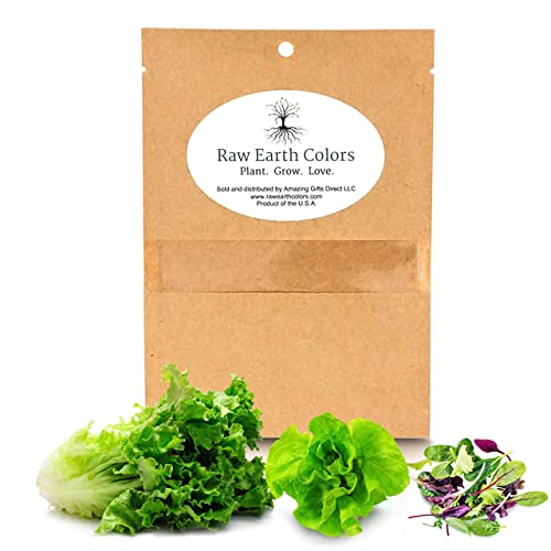 Lettuce Mix Seeds for Planting Home Garden Outdoors or Indoors - Variety Pack of Romaine - Butter - Gourmet Leaf Salad Blend Lettuce Combo Pack.