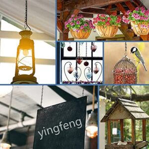 YINGFENG 10 Pack 9.5 Inch Black Hanging Chains, Garden Plant Hangers, for Hanging Bird Feeders, Billboards, Chalkboards, Basket, Planters, Lanterns, Wind Chimes and Decorative Ornaments Etc