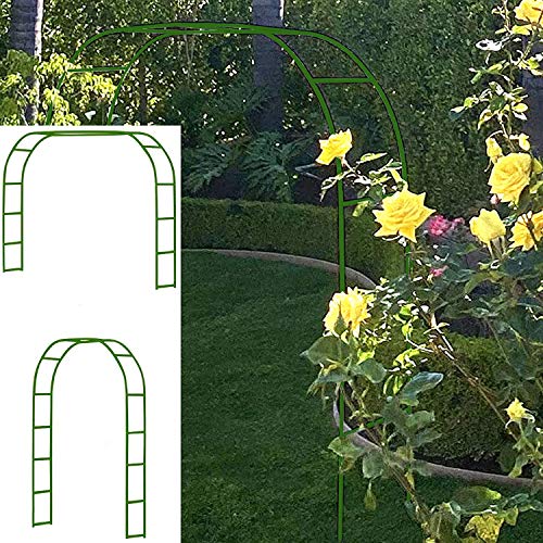 Tytroy Reconfigurable & Easy-to-Assemble Metal Outdoor & Indoor 7'6" Garden or Wedding Arch Arbor for Wedding Bridal Party Elegant Decorations & Garden Climbing Plants Vines (Green 1PC)