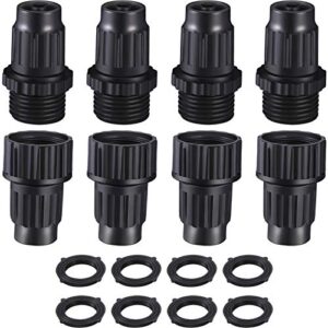 4 sets garden expandable hose repair kit plastic faucet adapter water hose connectors with 8 pieces 3/4 inch rubber gaskets for garden hose