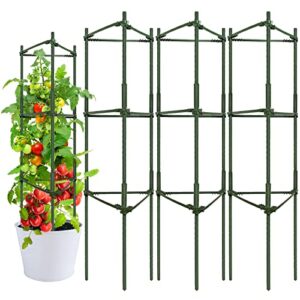 canmilar 3 pack tomato cages,up to 51inch plant stakes vegetable trellis assembledfor garden climbing plants vegetables flowers