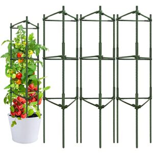 Canmilar 3 Pack Tomato Cages,Up to 51inch Plant Stakes Vegetable Trellis Assembledfor Garden Climbing Plants Vegetables Flowers